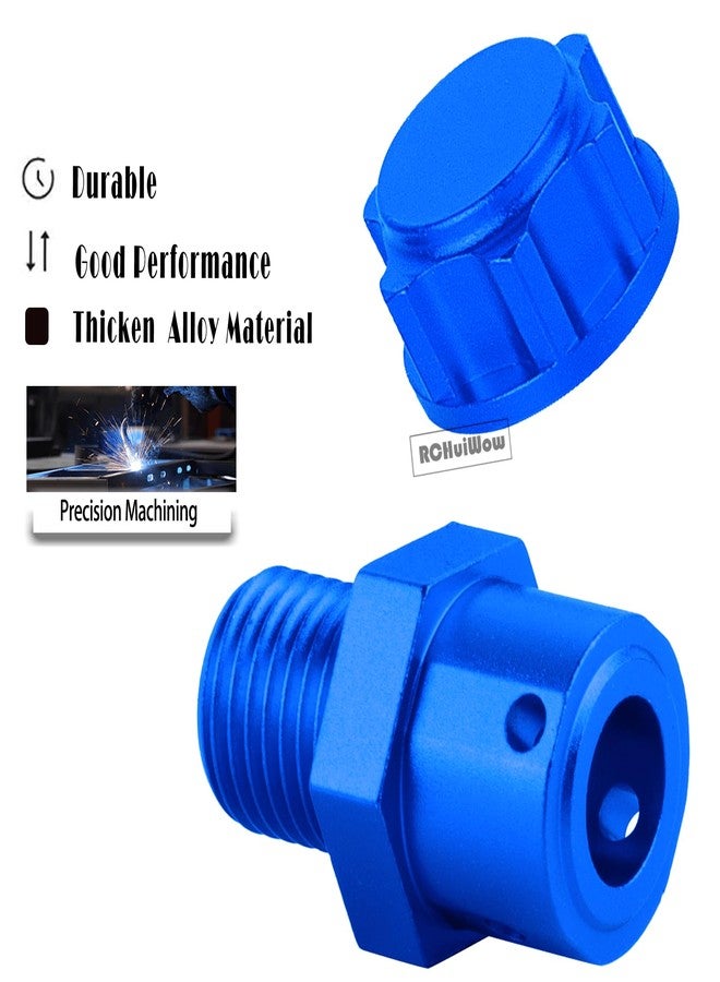 RCHuiWow 10MM Extended Wheel Hub Drive Upgrades Part for 1/8 Kraton/Outcast/Talion/Notorious 6S,1/7 Big Rock/Fireteam/Limitless 6S,Alloy 10MM Extended Wheel Hub Drive w/Anti-dust Cap Nuts,Navy Blue - Image 4